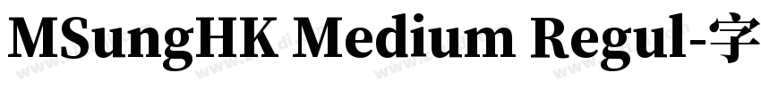 MSungHK Medium Regul字体转换